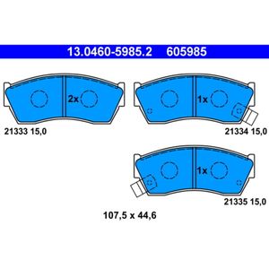 Bremsbelagsatz Scheibenbremse ATE 13.0460-5985.2