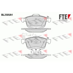 Bremsbelagsatz Scheibenbremse FTE 9010836 für Fiat Lancia Opel Doblo Cargo