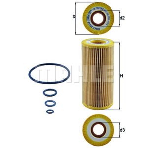 Ölfilter MAHLE OX 383D für Mercedes-Benz Maybach S