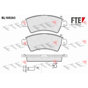 Bremsbelagsatz Scheibenbremse FTE 9010478 für Peugeot 206 CC