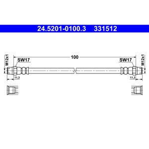 Bremsschlauch ATE 24.5201-0100.3 für BMW 8