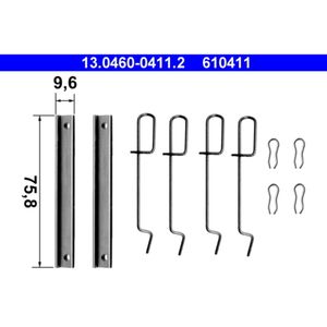Zubehörsatz Scheibenbremsbelag ATE 13.0460-0411.2 für Renault Super 5 9