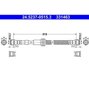 Bremsschlauch ATE 24.5237-0515.3 für VW Audi Porsche Touareg Q7