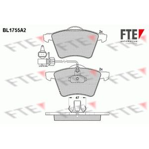 Bremsbelagsatz Scheibenbremse FTE 9010336 für VW Transporter T4