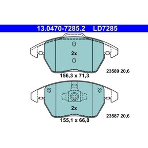 Bremsbelagsatz Scheibenbremse ATE 13.0470-7285.2 für Seat VW Audi Ibiza IV A1