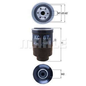 Kraftstofffilter MAHLE KC 67 für Ford Lti Ldv Maverick TX