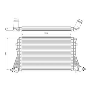 Ladeluftkühler VALEO 818372 für VW Jetta IV Beetle Golf VI Variant