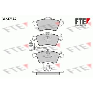 Bremsbelagsatz Scheibenbremse FTE 9010206 für VW Transporter T4