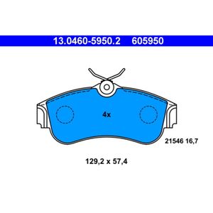 Bremsbelagsatz Scheibenbremse ATE 13.0460-5950.2