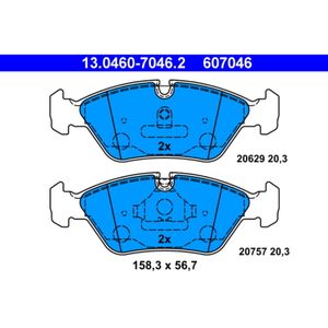 Bremsbelagsatz Scheibenbremse ATE 13.0460-7046.2 für BMW 3er