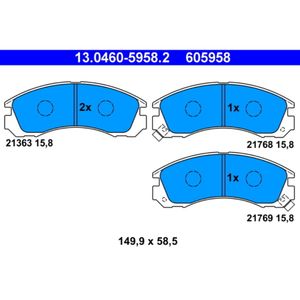 Bremsbelagsatz Scheibenbremse ATE 13.0460-5958.2 für Citroën Peugeot C-Crosser