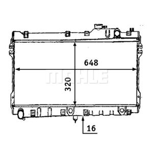 Kühler Motorkühlung MAHLE CR 185 000S