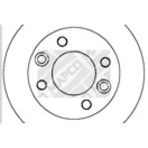 Bremsscheibe MAPCO 15282 (2 Stk.) für Kia Clarus Carens I