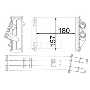 Wärmetauscher Innenraumheizung MAHLE AH 213 000S für Fiat Ford 500 C Panda KA