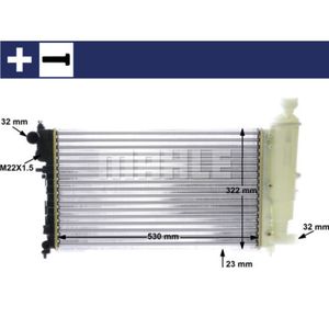 Kühler Motorkühlung MAHLE CR 468 000S für Citroën Saxo