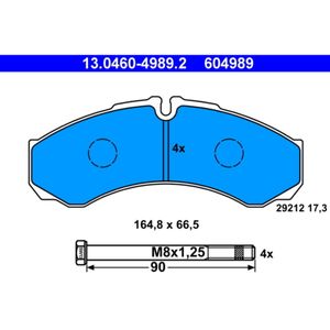 Bremsbelagsatz Scheibenbremse ATE 13.0460-4989.2