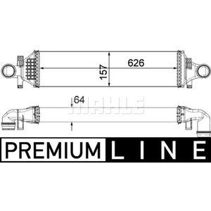 Ladeluftkühler MAHLE CI 480 000P für Mercedes-Benz B Sports Tourer A