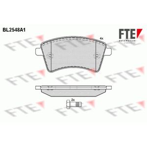 Bremsbelagsatz Scheibenbremse FTE 9010799 für Renault Kangoo Rapid BE Bop