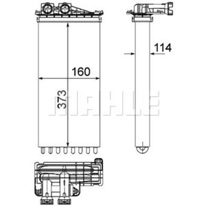 Wärmetauscher Innenraumheizung MAHLE AH 196 000P für Peugeot Citroën DS 5008 Ds5