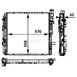 Kühler Motorkühlung MAHLE CR 662 000P für Mercedes-Benz Vario Kipper