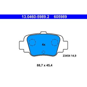 Bremsbelagsatz Scheibenbremse ATE 13.0460-5989.2