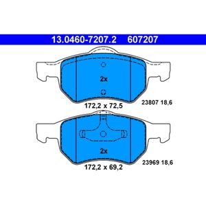 Bremsbelagsatz Scheibenbremse ATE 13.0460-7207.2 für Chrysler Voyager IV