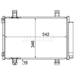 Kondensator Klimaanlage MAHLE AC 611 000S für Opel Agila