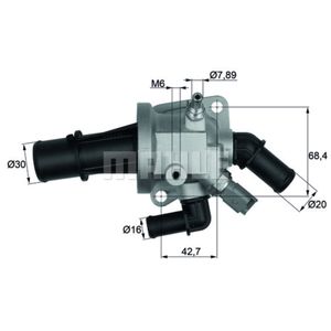 Thermostat Kühlmittel MAHLE TI 164 88 für Fiat Lancia Ford Panda Classic