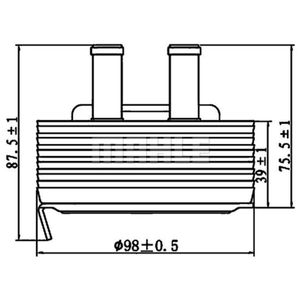 Ölkühler Motoröl MAHLE CLC 197 000S