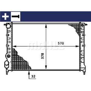 Kühler Motorkühlung MAHLE CR 638 000S für Renault 19 II Chamade