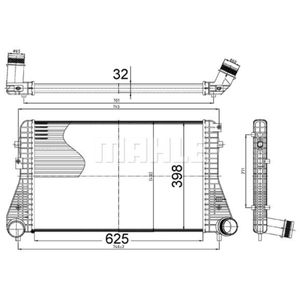 Ladeluftkühler MAHLE CI 517 000S für VW Audi Seat Passat B7 Variant A3