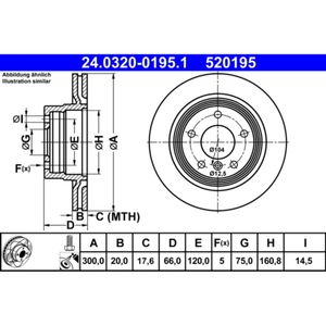 Bremsscheibe ATE 24.0320-0195.1 (2 Stk.) für BMW 3er