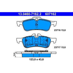 Bremsbelagsatz Scheibenbremse ATE 13.0460-7162.2 für Mini