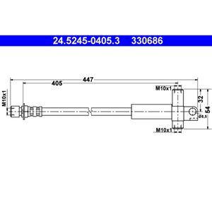 Bremsschlauch ATE 24.5245-0405.3 für Ford Transit Tourneo