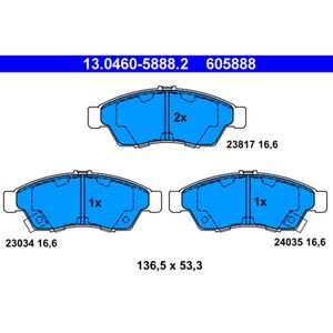 Bremsbelagsatz Scheibenbremse ATE 13.0460-5888.2