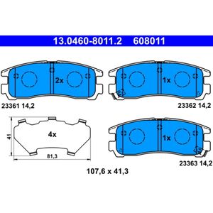 Bremsbelagsatz Scheibenbremse ATE 13.0460-8011.2 für Opel Chevrolet Sintra Alero