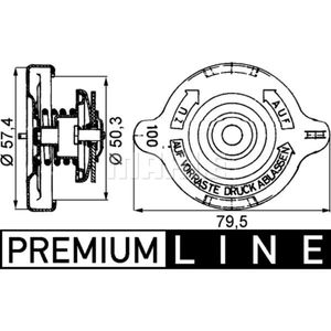 Verschlussdeckel Kühler MAHLE CRB 14 000P für Porsche 944 928