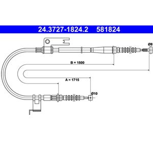 Seilzug Feststellbremse ATE 24.3727-1824.2