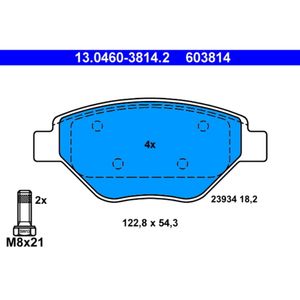 Bremsbelagsatz Scheibenbremse ATE 13.0460-3814.2 für Renault Megane II