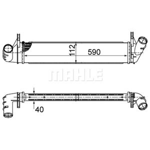 Ladeluftkühler MAHLE CI 495 000S für Dacia Duster Sandero Logan Express