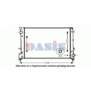 Kühler Motorkühlung AKS DASIS 080102N für Abarth 500 595 695