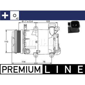 Kompressor Klimaanlage MAHLE ACP 866 000P für Ford Volvo C-Max Focus V50