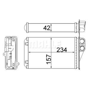 Wärmetauscher Innenraumheizung MAHLE AH 248 000S für Peugeot 207 207/207+ CC