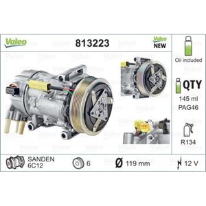 Kompressor Klimaanlage VALEO 813223 für Peugeot Citroën DS 508 SW I 308 307 C4