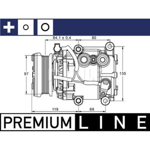 Kompressor Klimaanlage MAHLE ACP 106 000P für Ford Mondeo III Transit