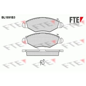 Bremsbelagsatz Scheibenbremse FTE 9010477 für Peugeot 306 206+ 206 Van