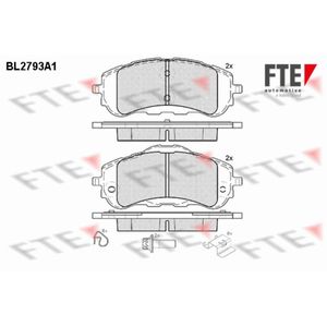 Bremsbelagsatz Scheibenbremse FTE 9010986 für Peugeot Citroën Opel 308 II