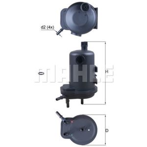 Kraftstofffilter MAHLE KL 633D für Renault Kangoo Rapid Thalia II