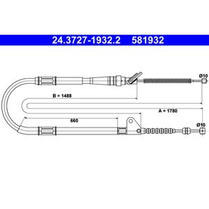 Seilzug Feststellbremse ATE 24.3727-1932.2