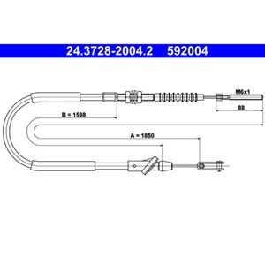 Seilzug Kupplungsbetätigung ATE 24.3728-2004.2